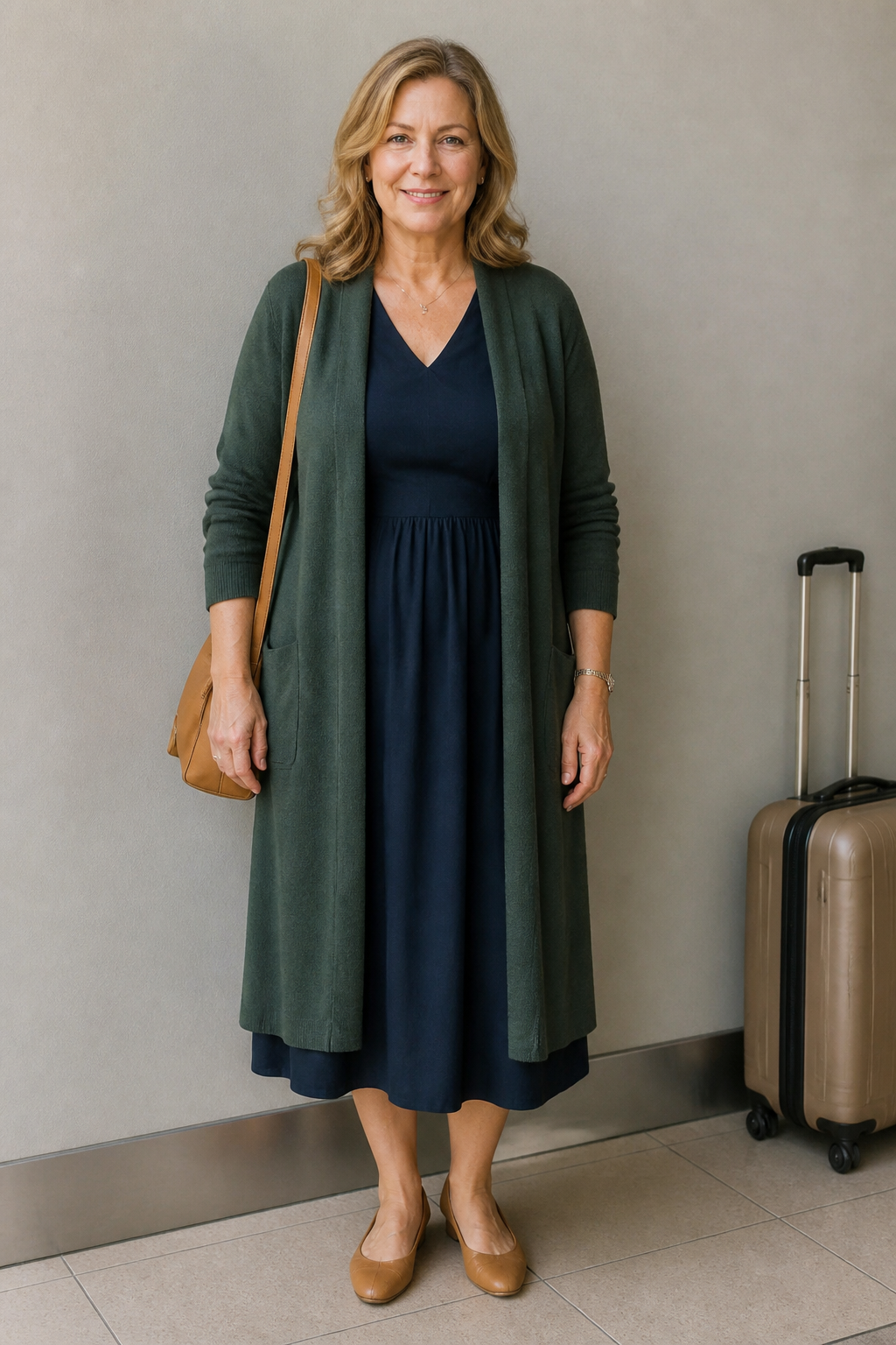 Navy Midi and Long Cardigan
