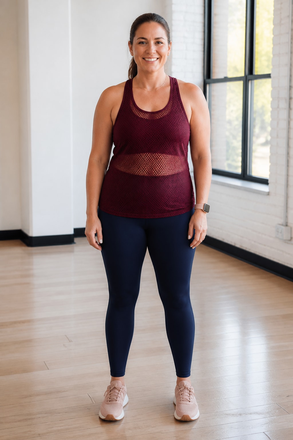Compression Leggings and Mesh Tank