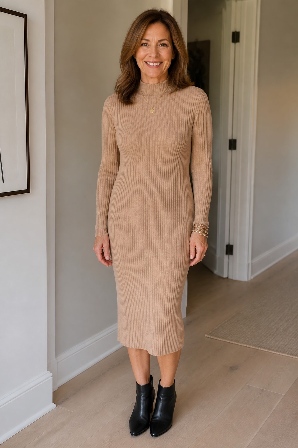 Camel Knit Dress