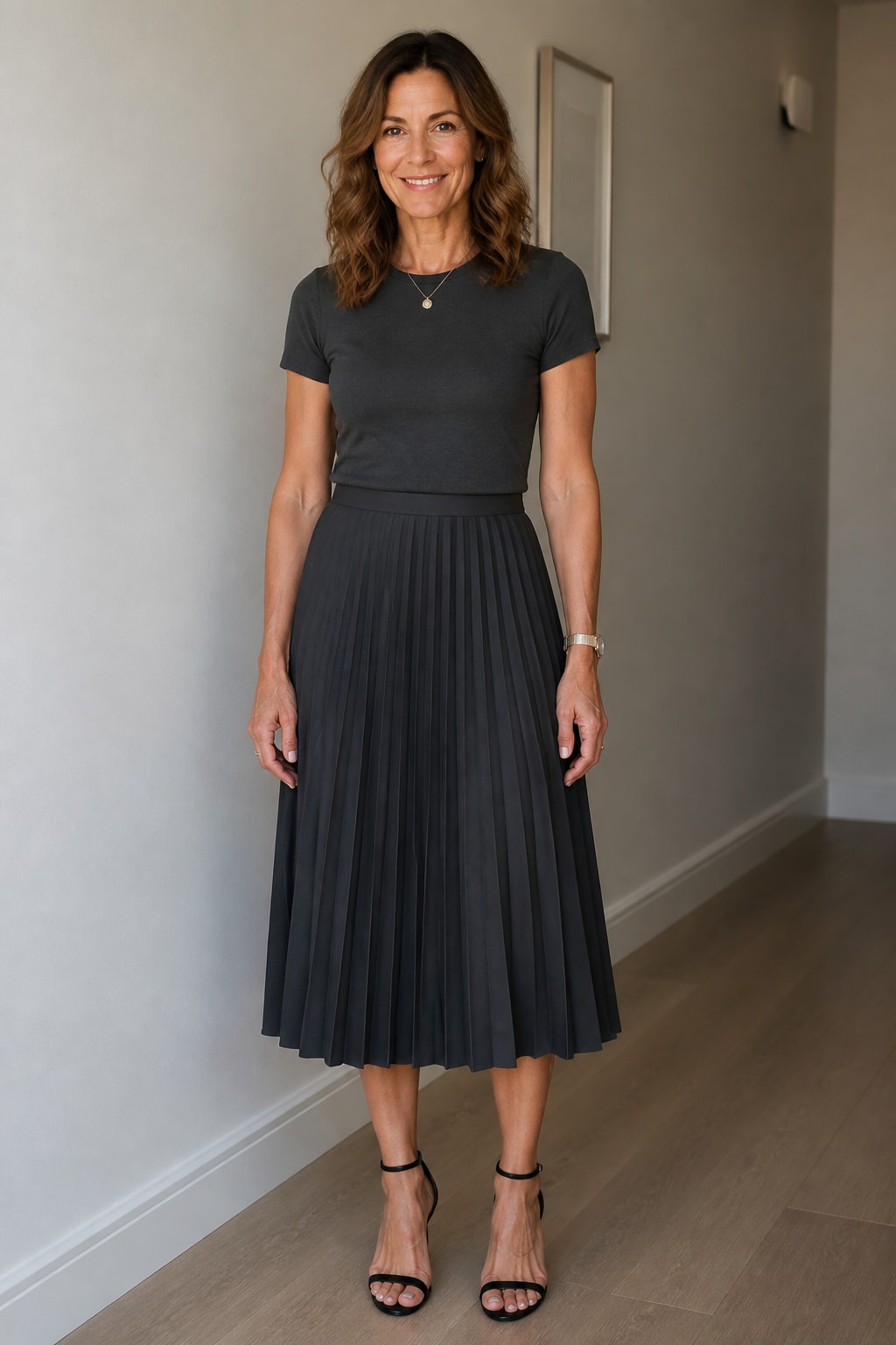 Pleated Skirt and Tee