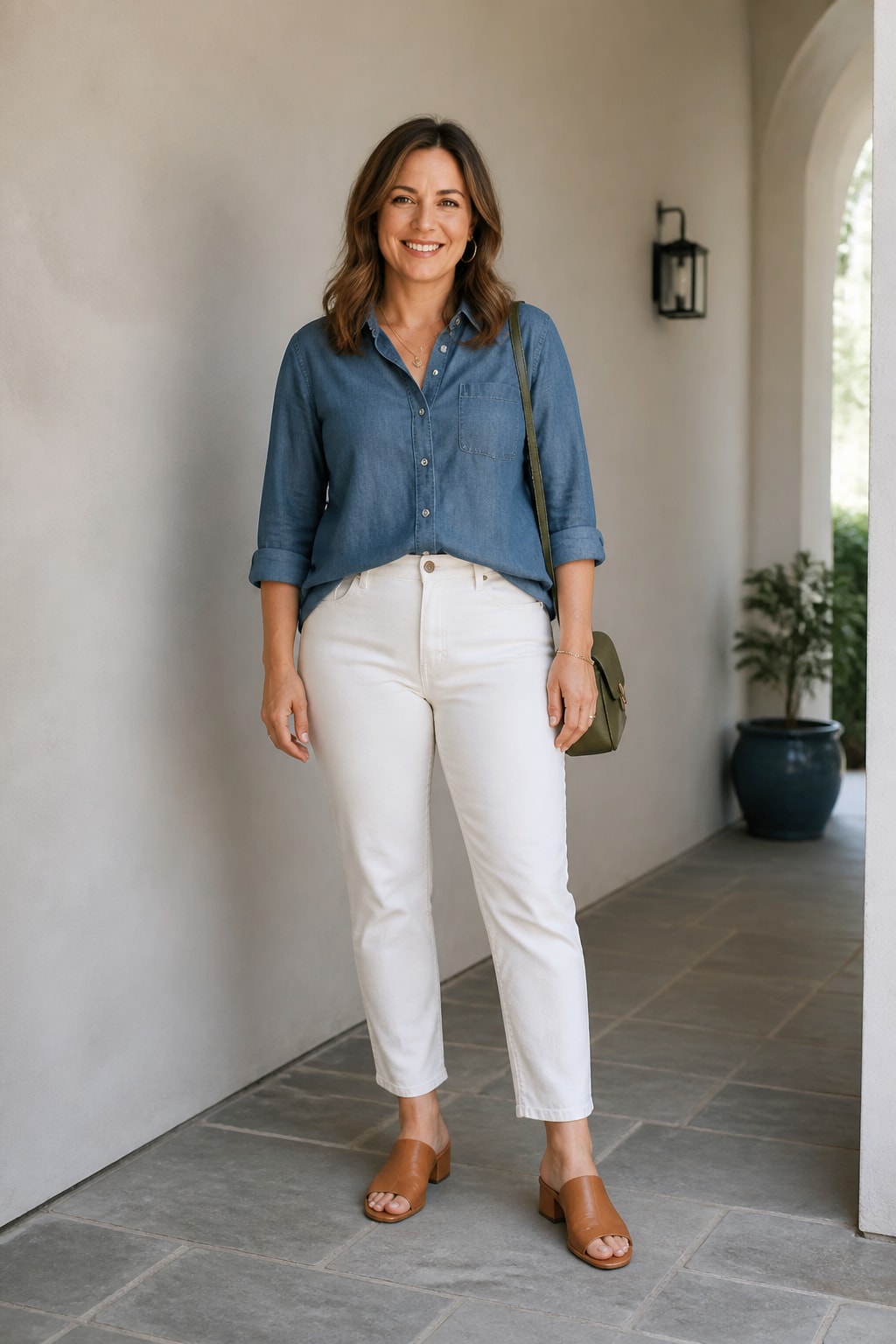 Chambray and Trousers