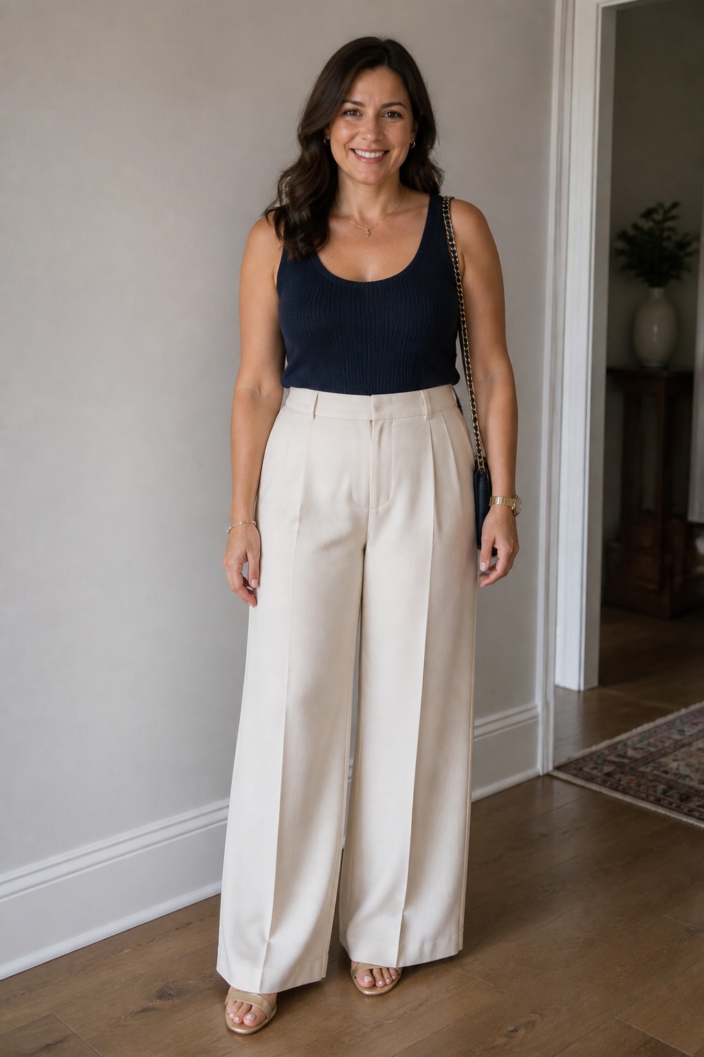 Wide-Leg Trousers and Tank