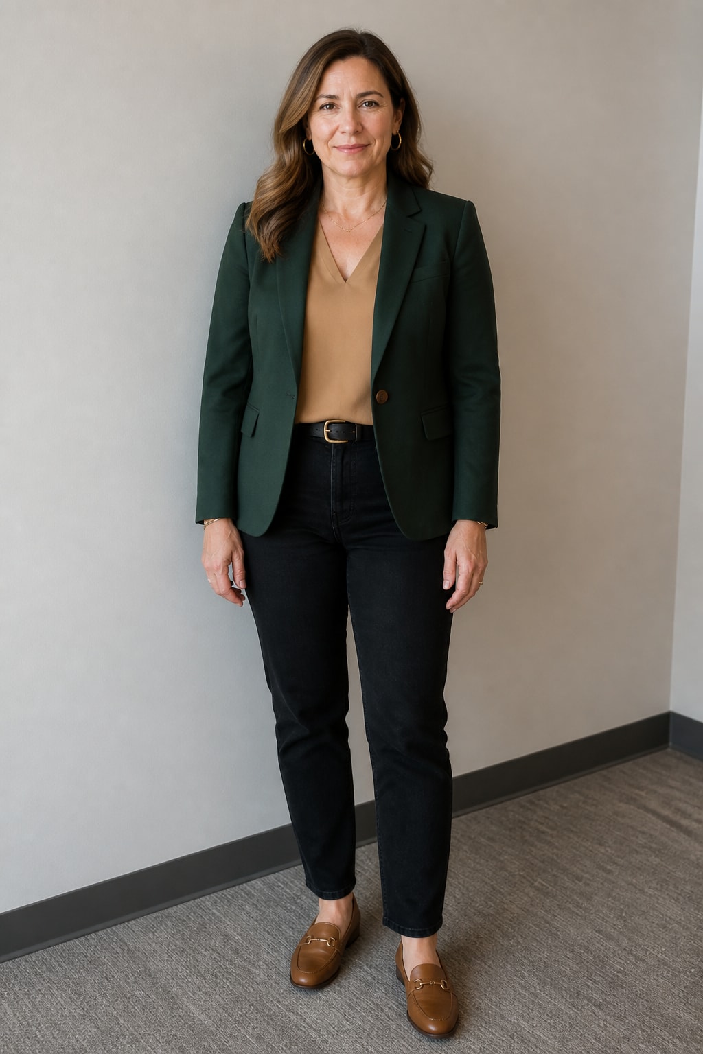 Black Straight Jeans and Blazer