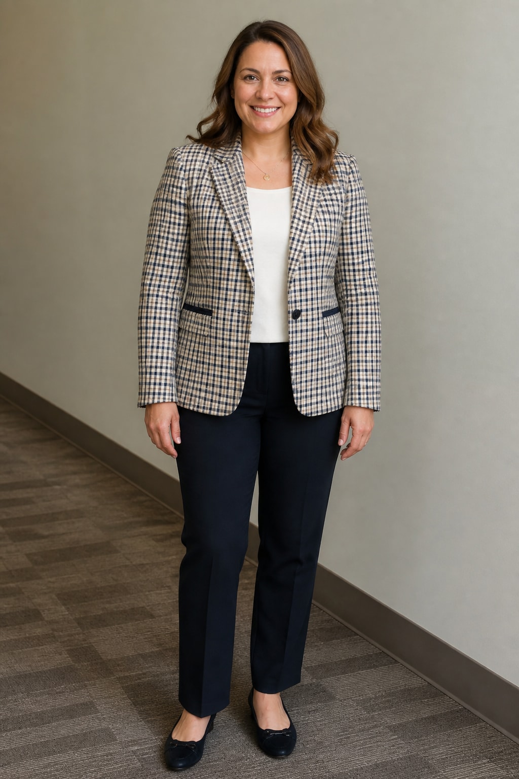 Checked Blazer and Trousers