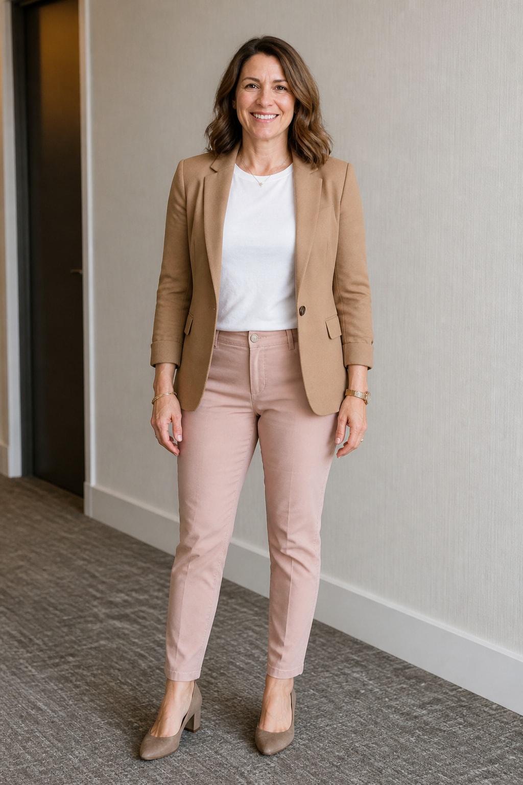 Camel Blazer and Chinos