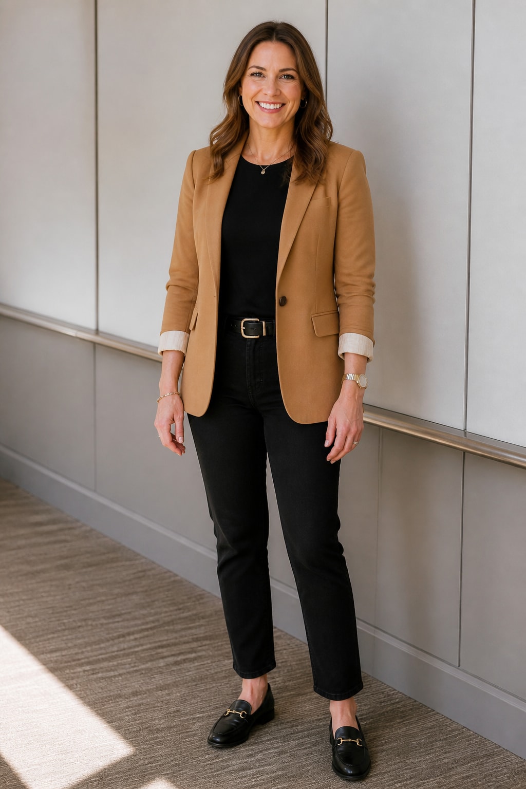 Black Straight Jeans and Blazer