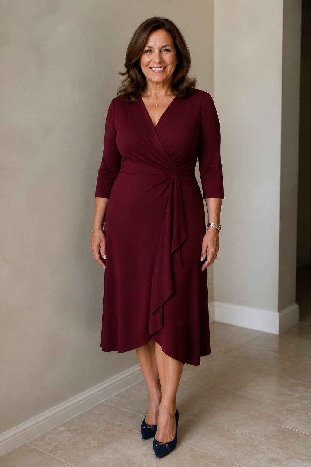 Burgundy Wrap Midi