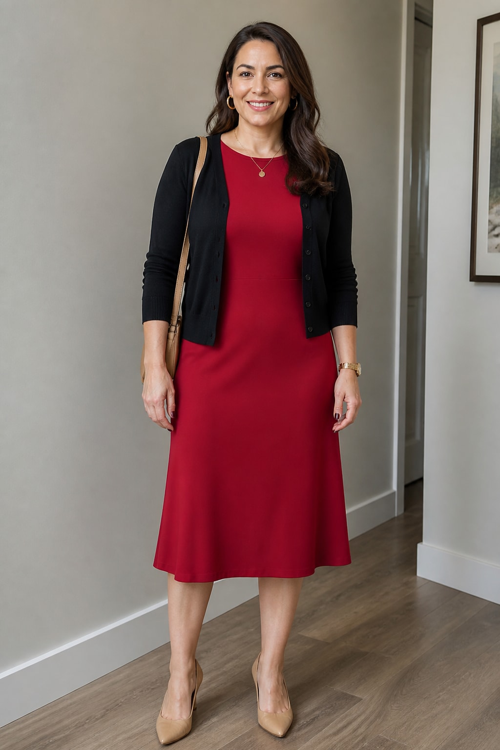 Red Midi Dress