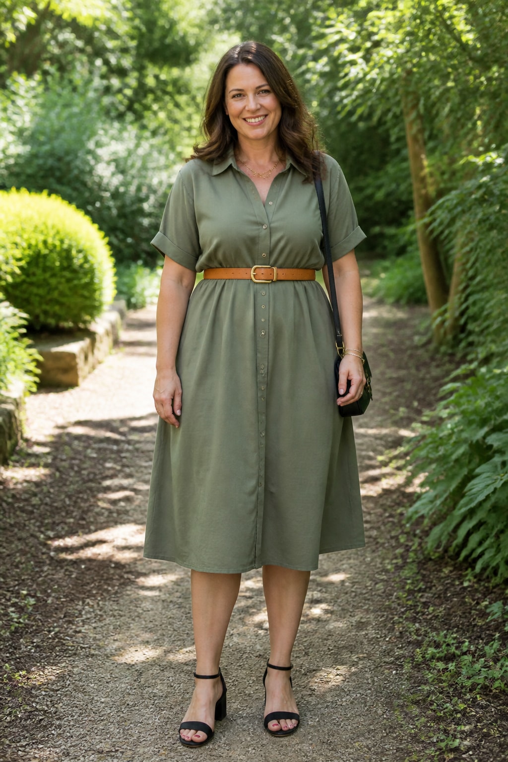 Sage Green Shirt-Dress