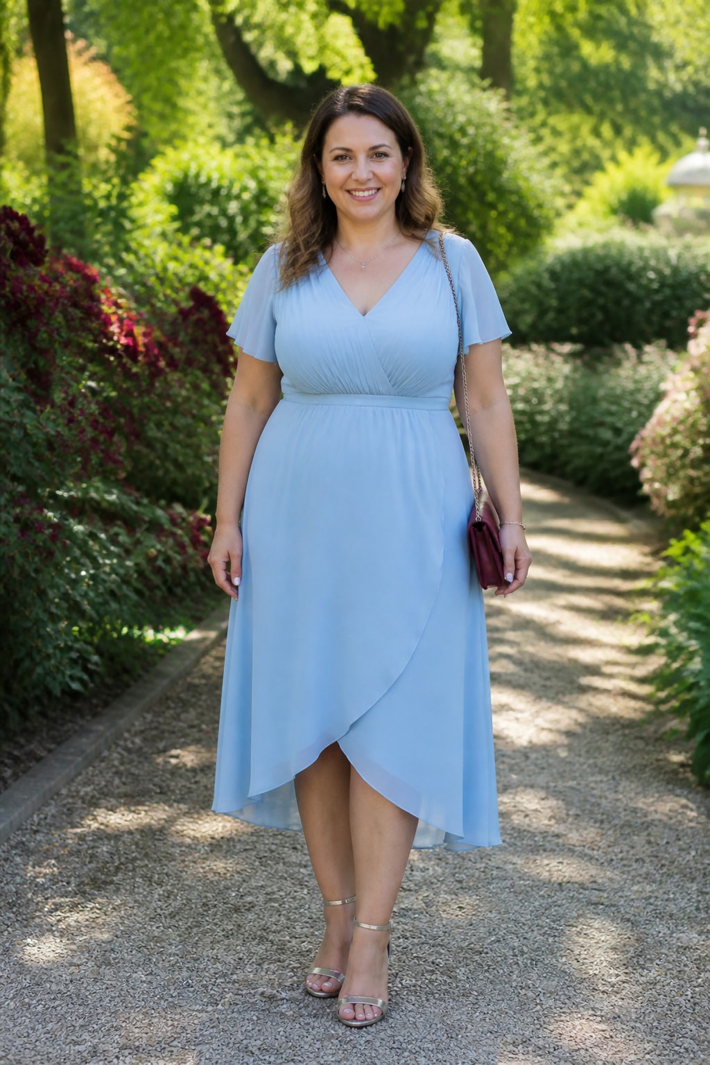 Sky Blue Chiffon Midi