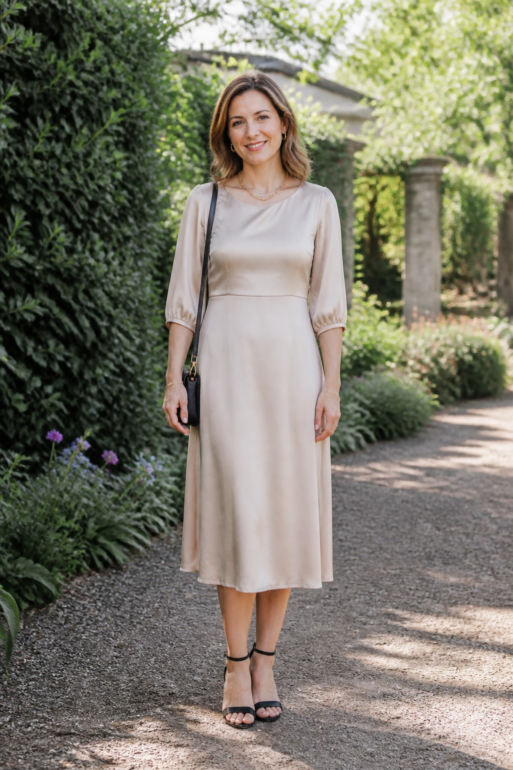 Blush Satin Midi