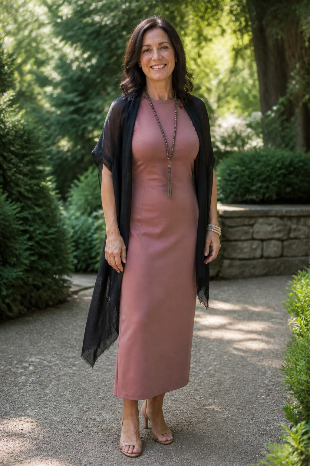 Dusty Rose Column Dress