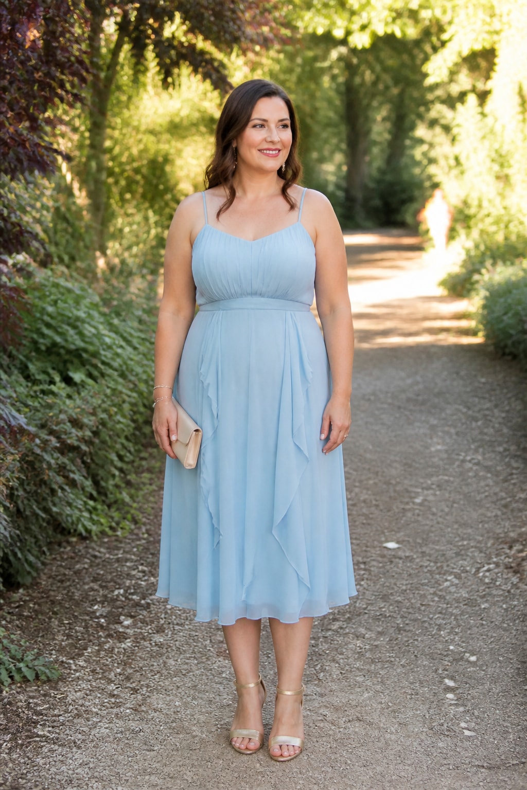 Sky Blue Chiffon Midi