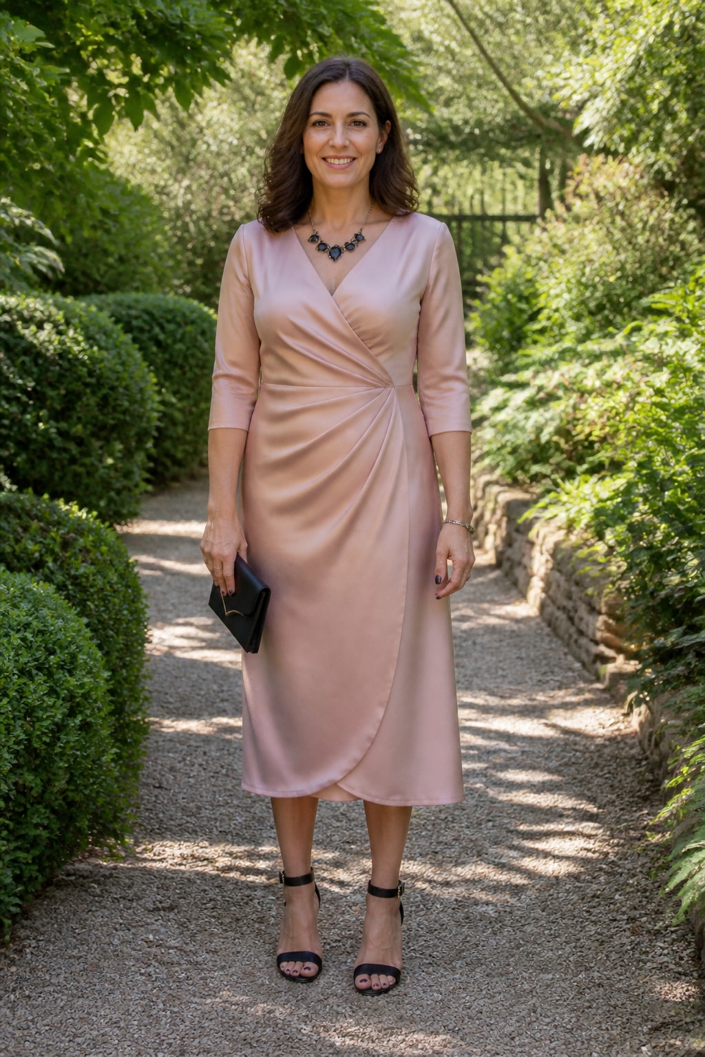 Blush Satin Midi
