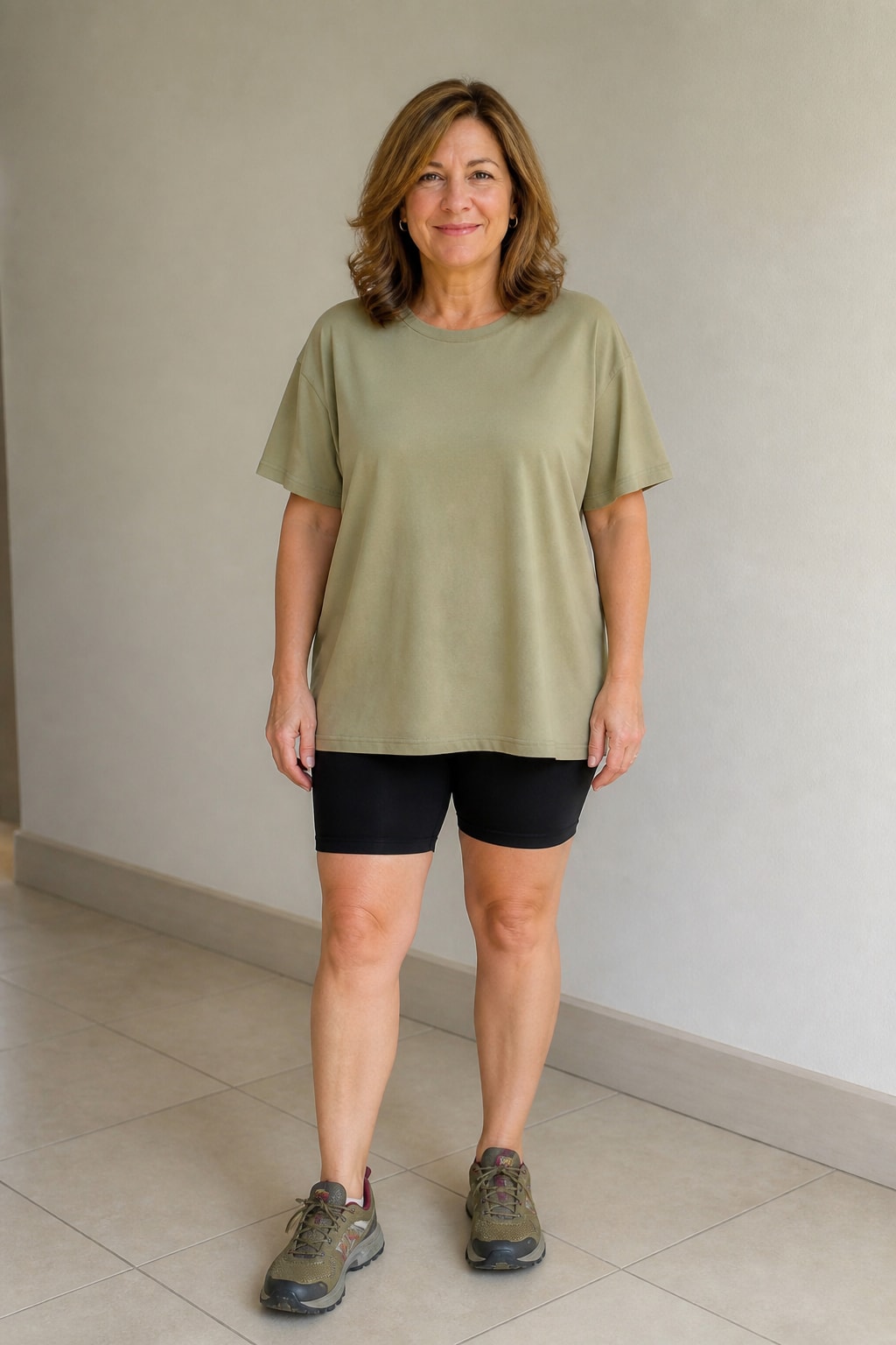 Bike Shorts and Oversized Tee