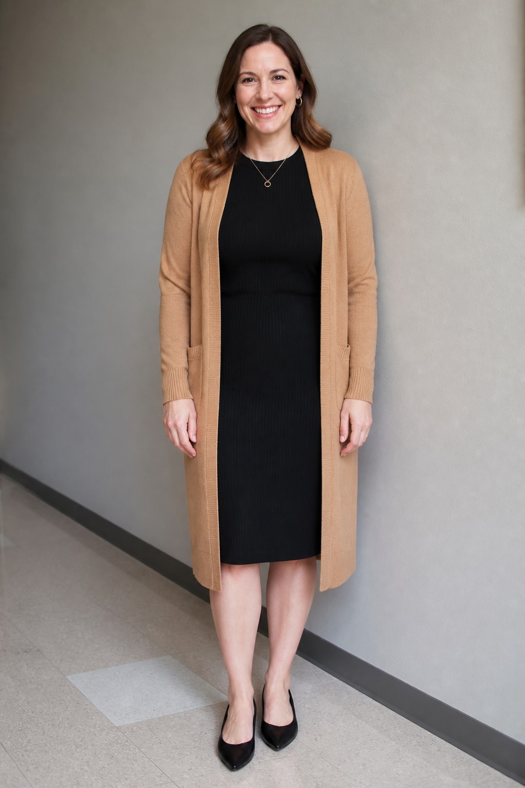 Knit Sheath and Long Cardigan