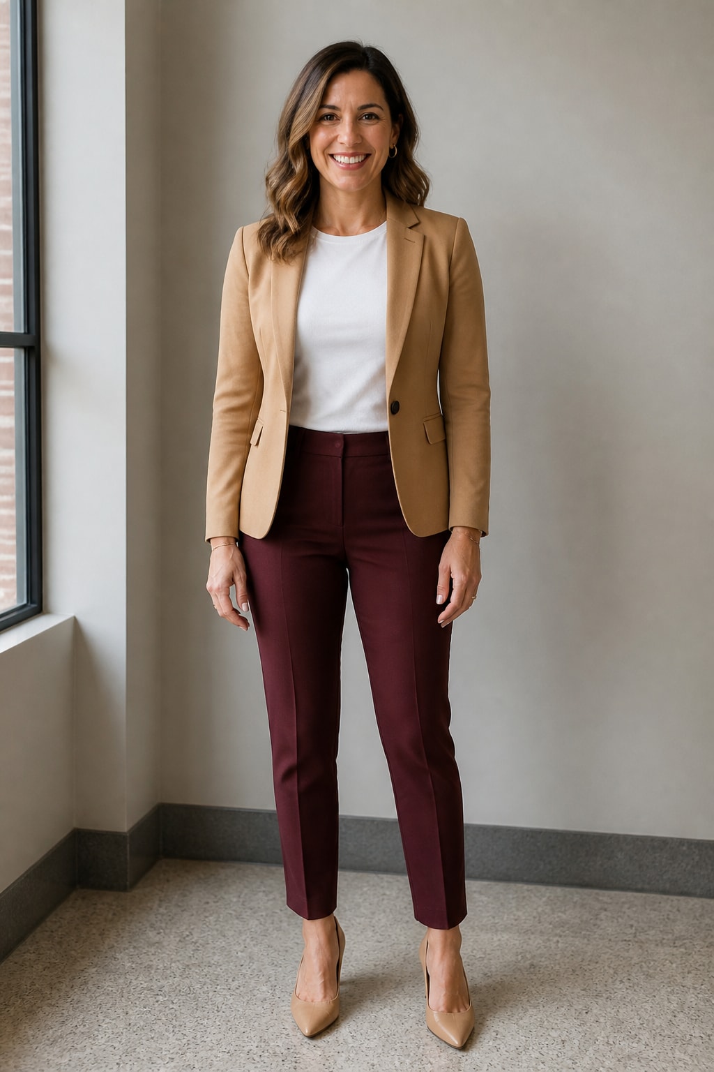 Camel Blazer and Chinos