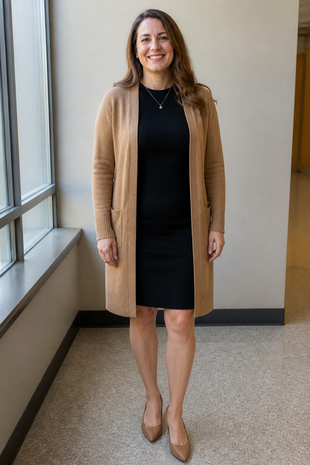 Knit Sheath and Long Cardigan