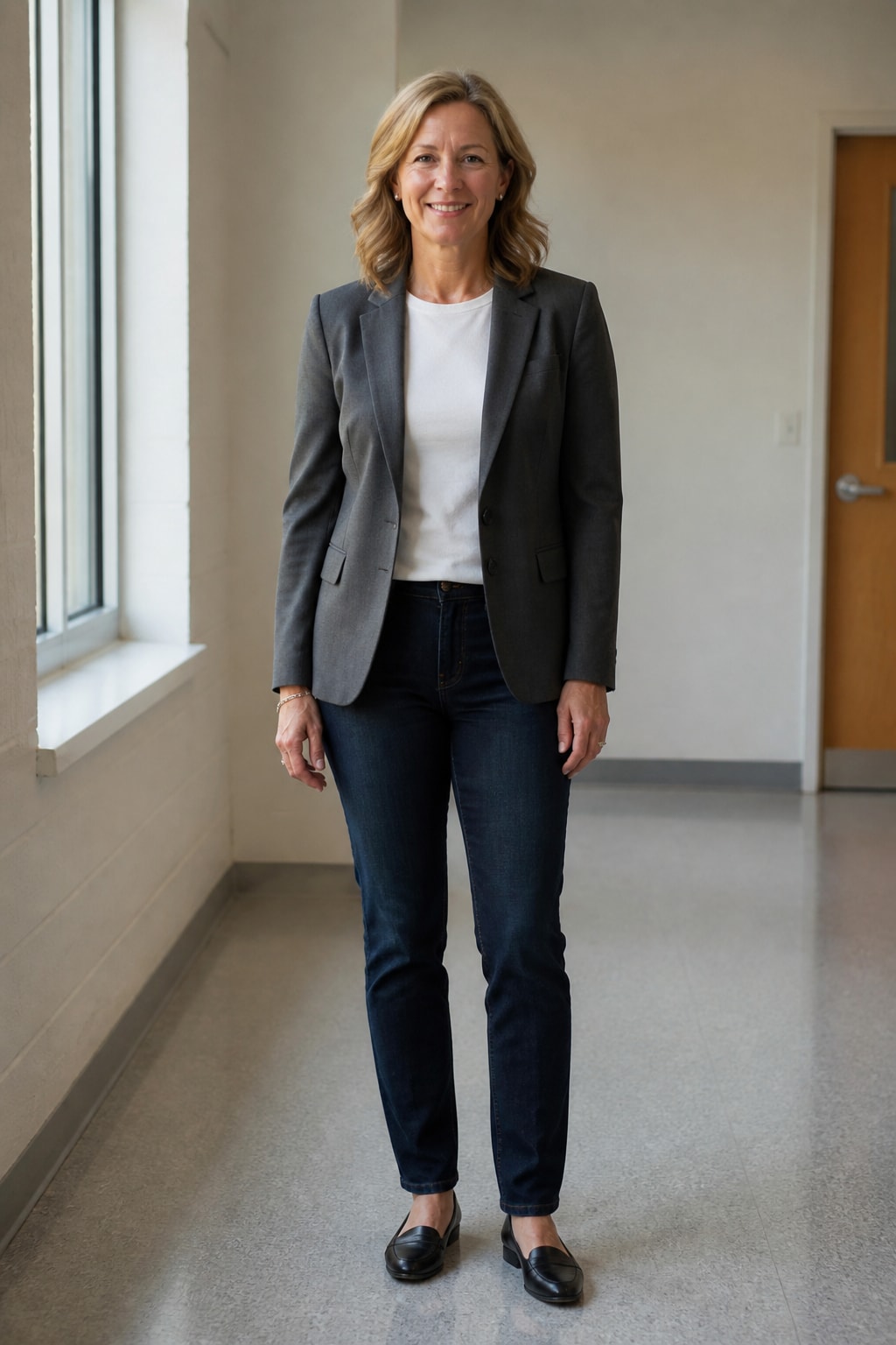 Soft Blazer and Dark Jeans