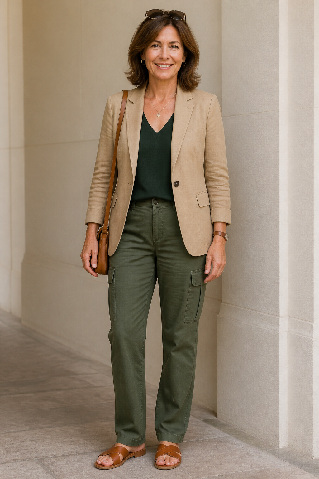 Soft Cargo Trousers and Blazer
