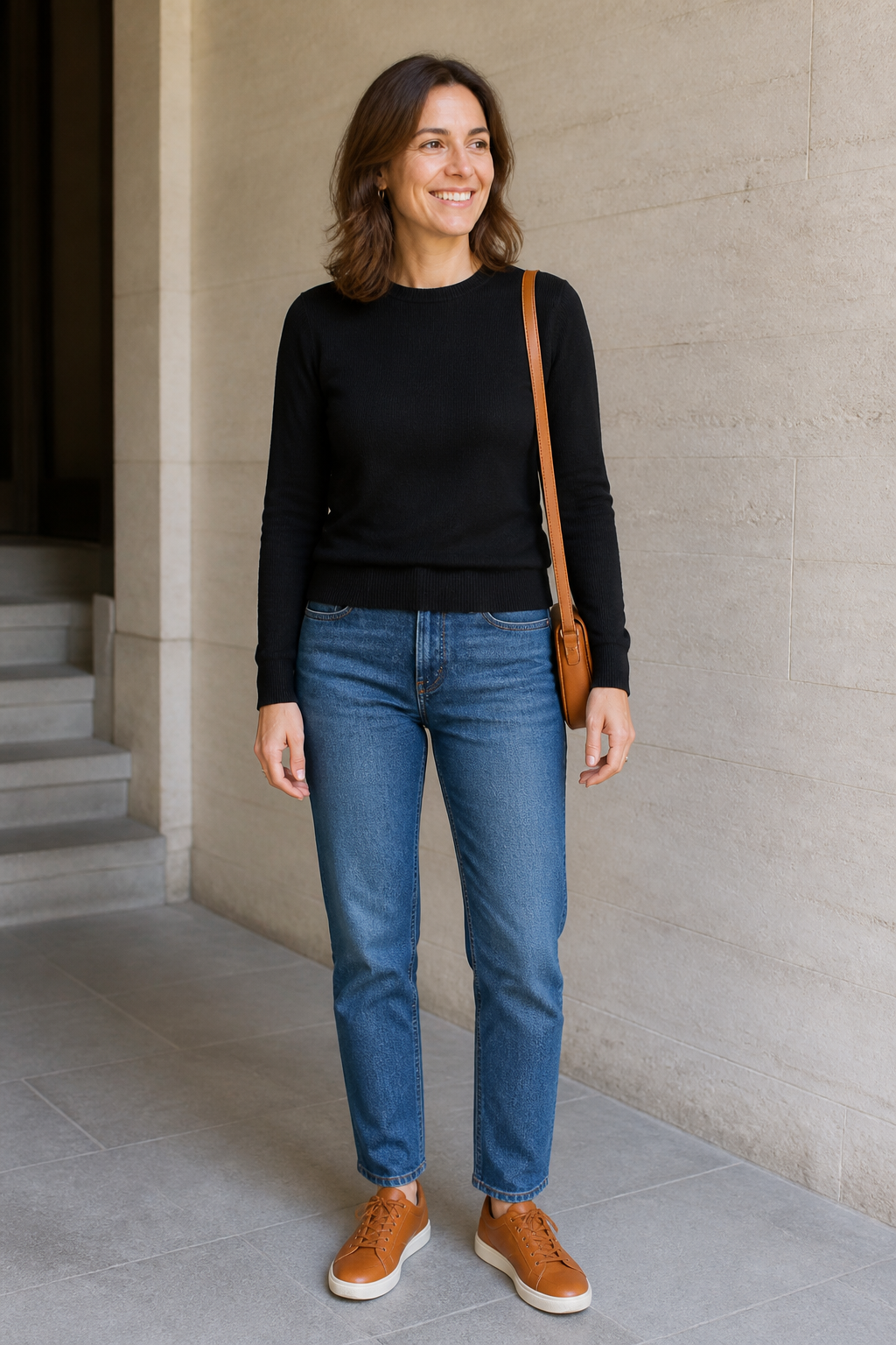 Straight Jeans and Merino Crew