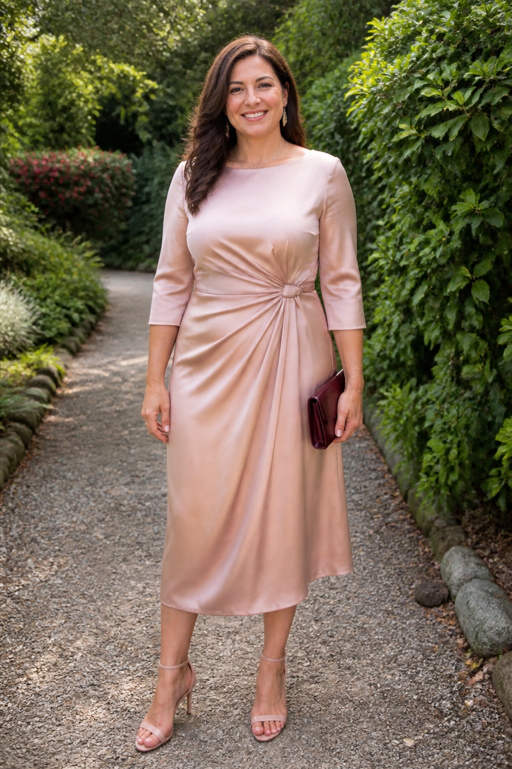 Blush Satin Midi