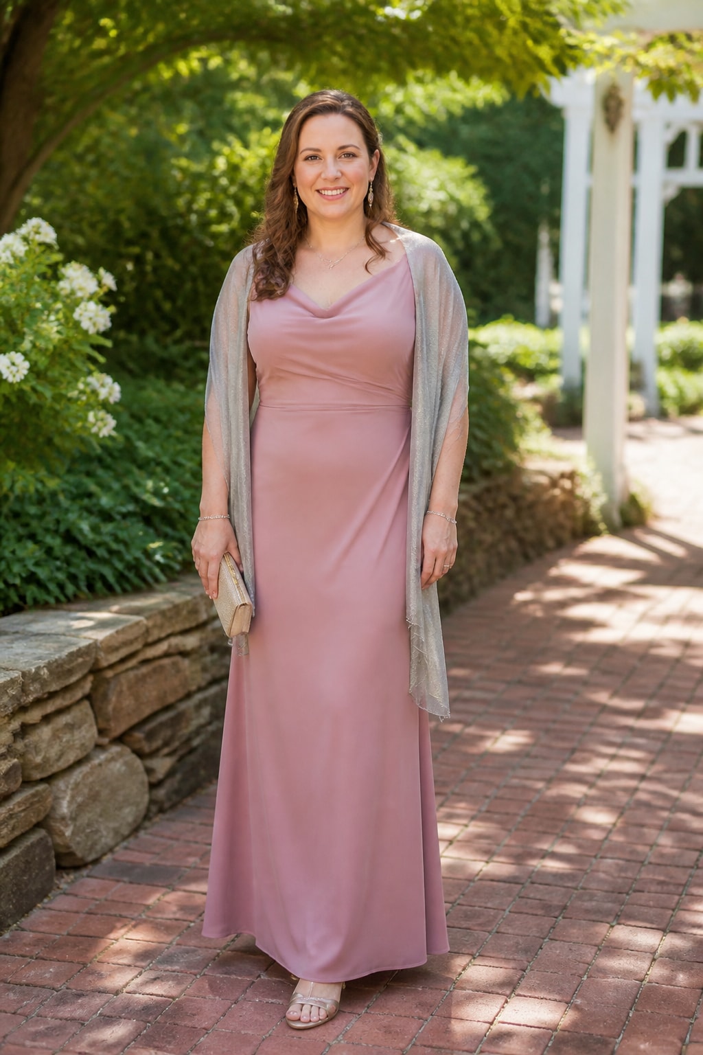 Dusty Rose Column Dress