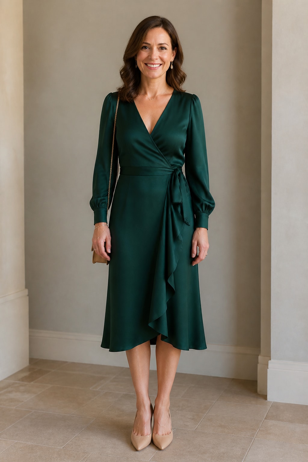 Emerald Wrap Dress
