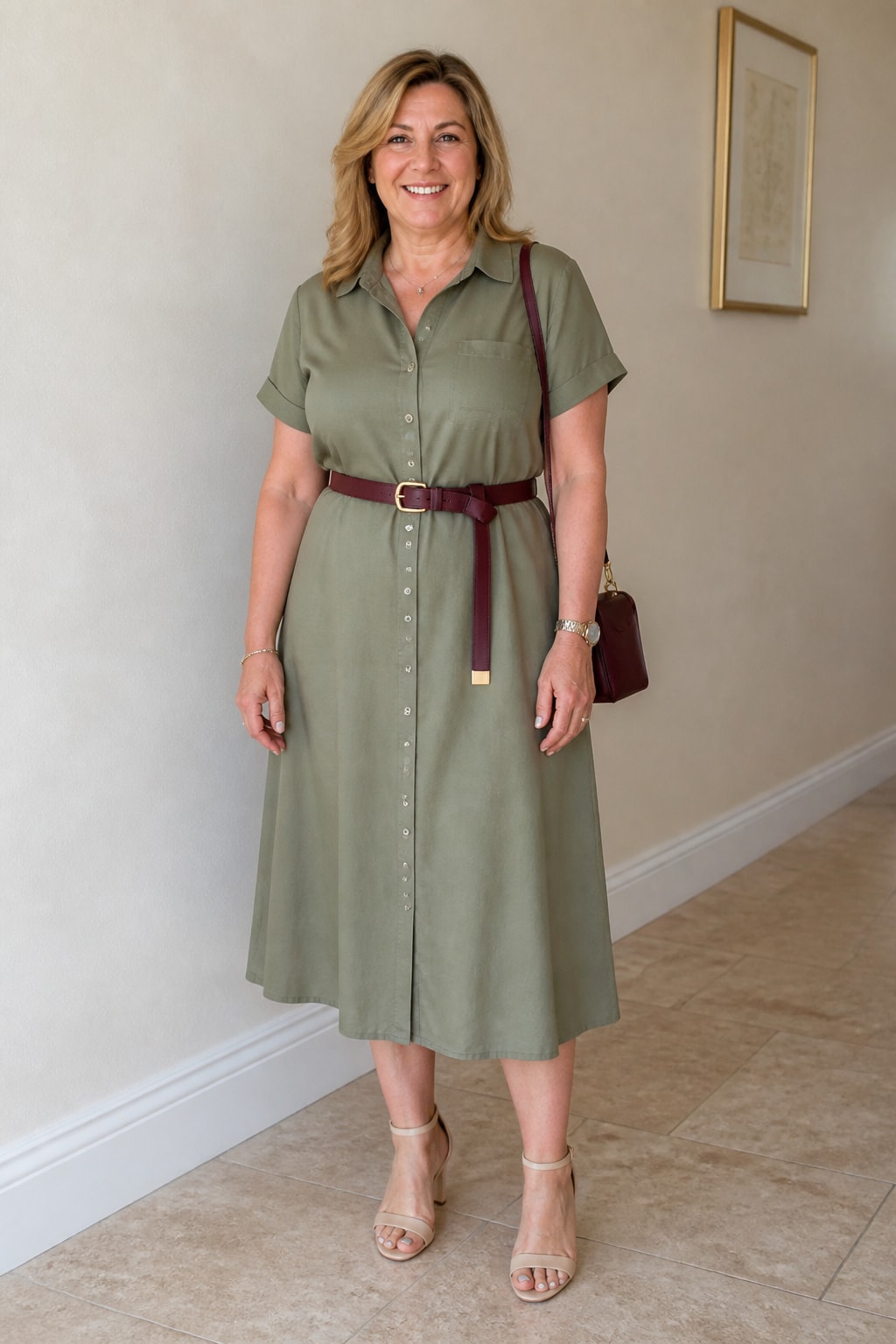 Sage Green Shirt-Dress