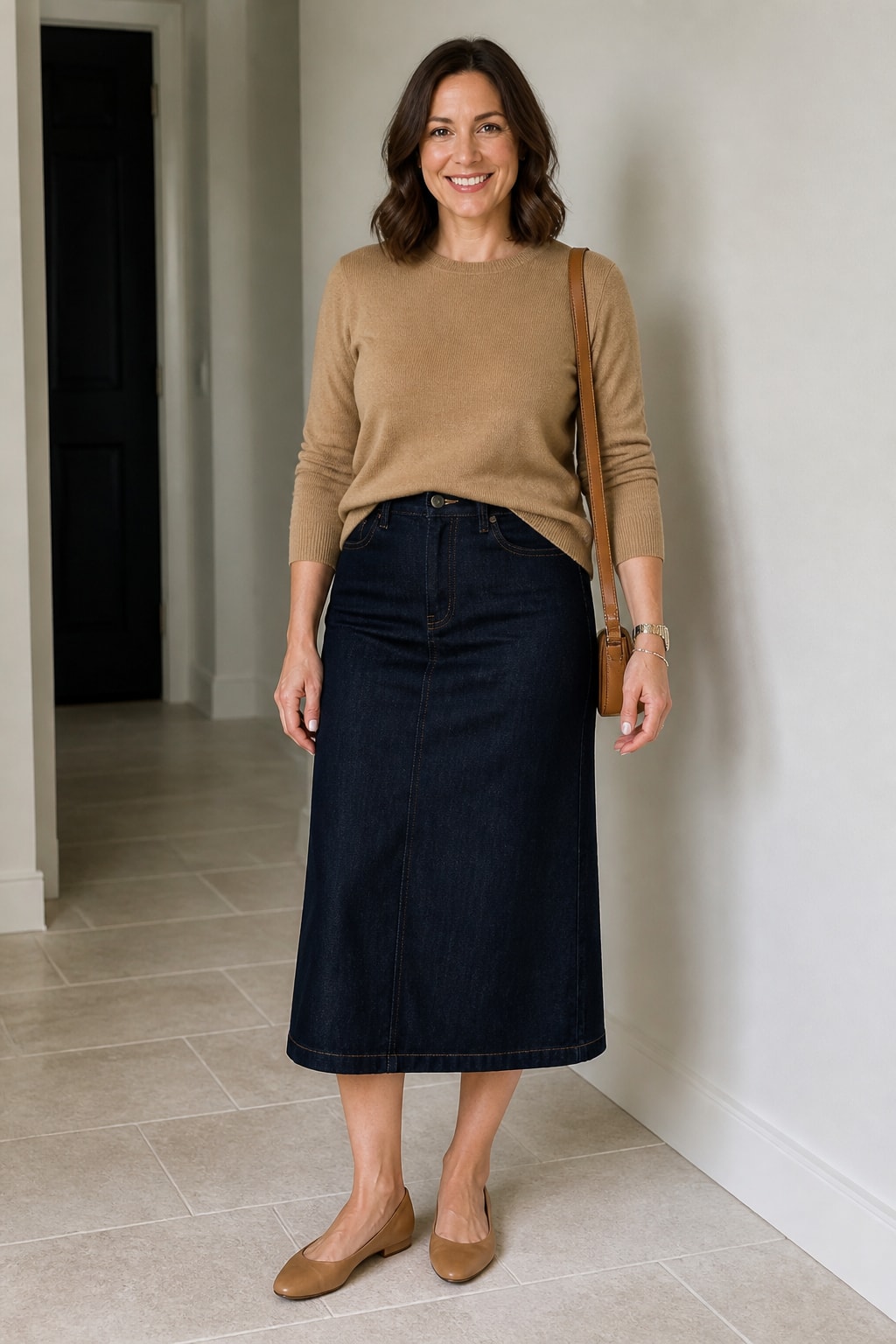 Denim Midi and Cashmere