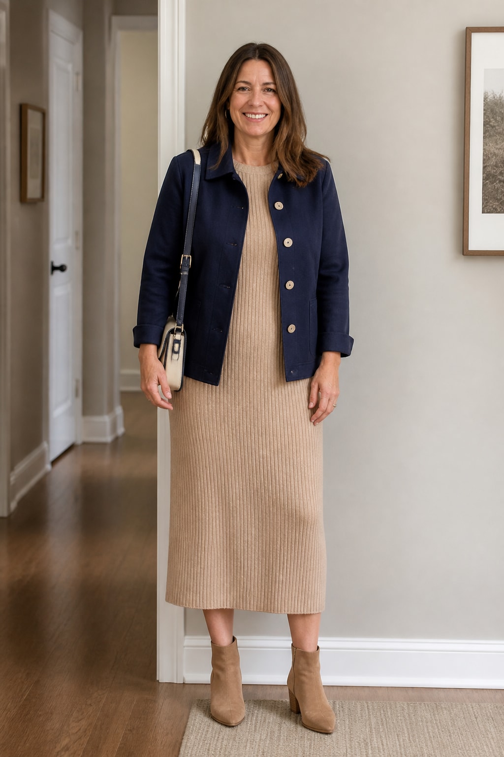 Knit Dress and Ankle Boots
